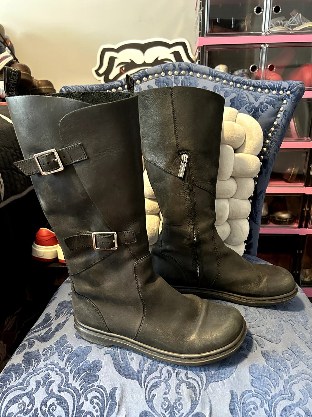Dr Martens Caite Double Buckle Knee High size 8/EU 39